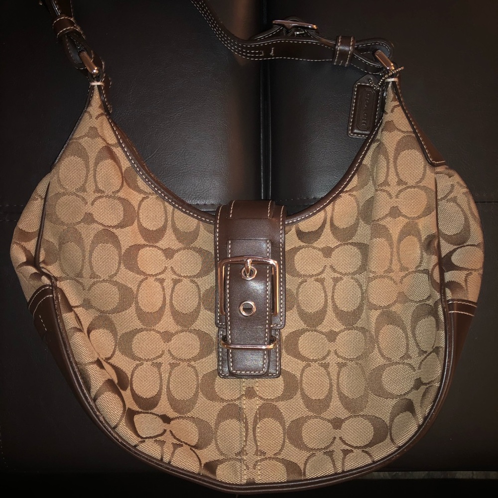 Brown coach purse